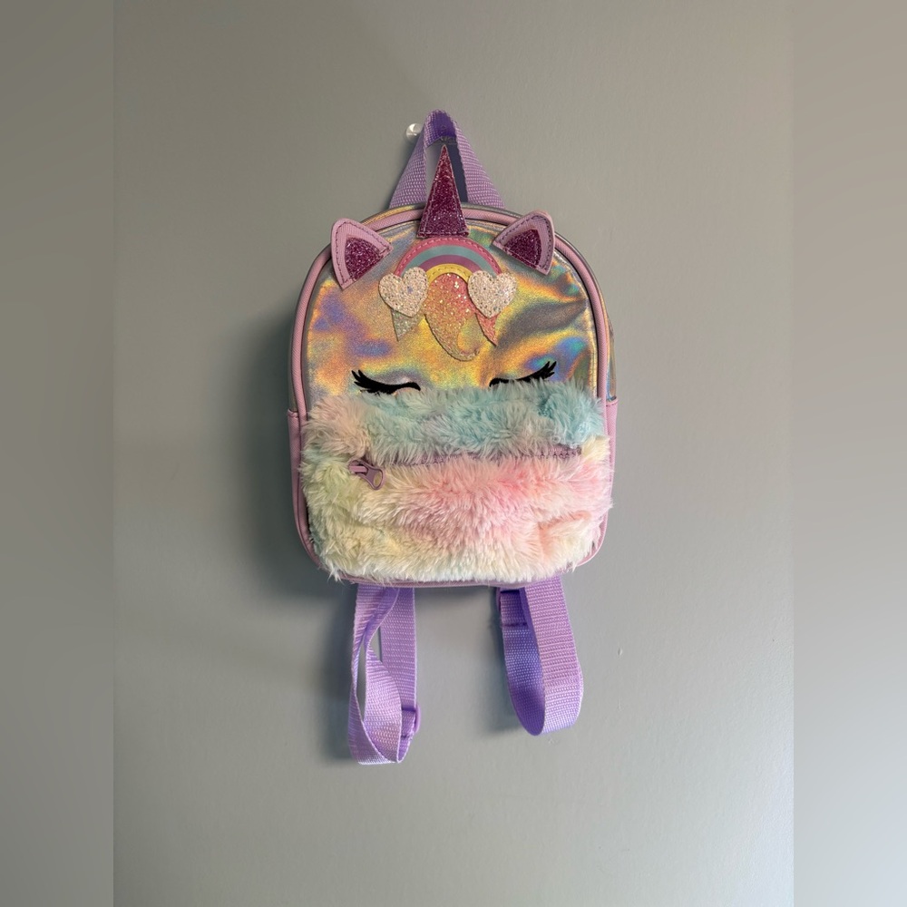 Ardene Unicorn Purple & Silver Kids Backpack, Kids Unicorn Purse Bag
